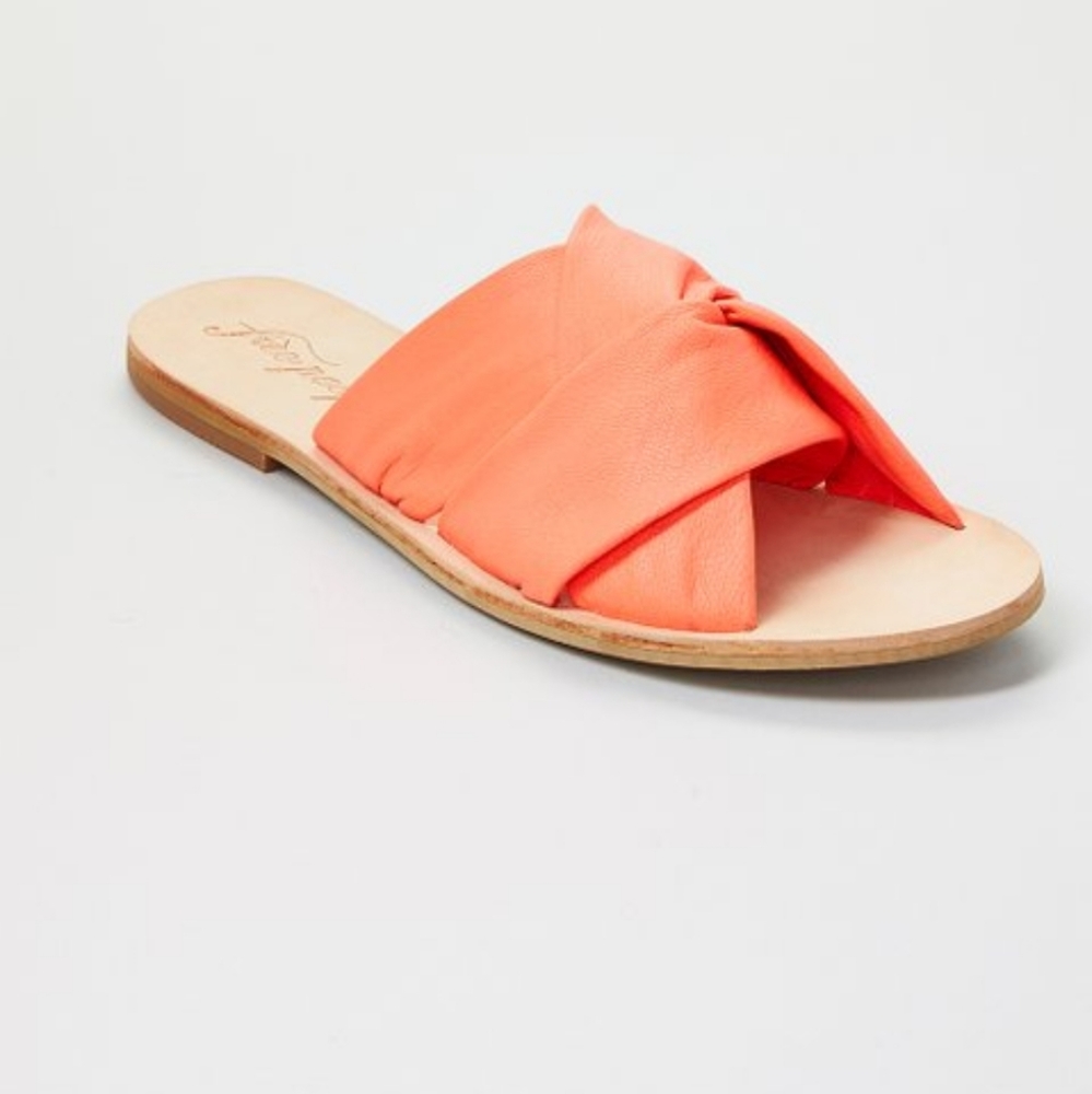 Free People Leather Slides Size 7